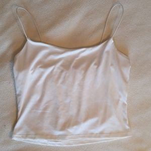 Gaze white cropped tank
